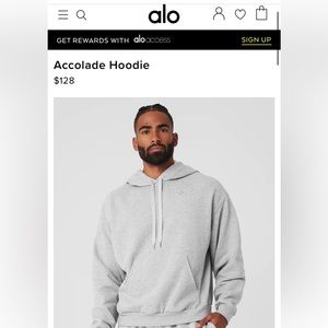brand new alo accolade hoodie size s